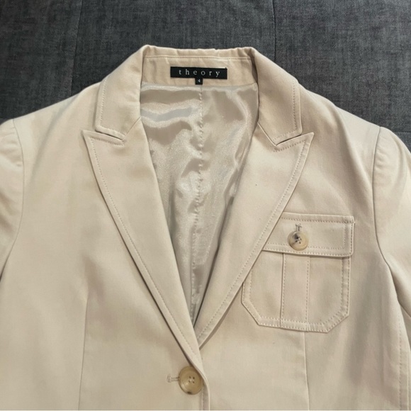 Theory Women Khaki Blazer - Picture 5 of 5